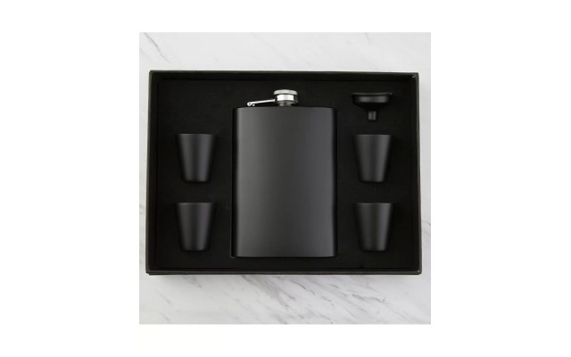  By Cambridge Stainless Steel Flask Set with Gift Box, Set of 6