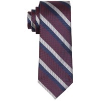 Tommy Hilfiger Men’s Diagonally Striped Ties, Purple
