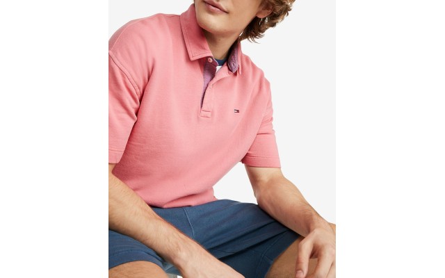  Men’s Super Soft Easy Fit Polo Shirt, Pink, Medium