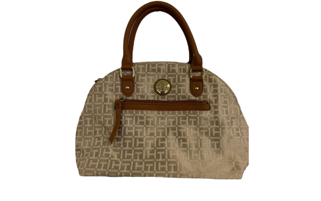  TH Logo, Dome Satchel, Beige