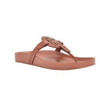 Tommy Hilfiger Womens Relina Faux Leather Thong Sandals, Brown. 7.5M