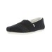  Womens Alpargata Slip On Canvas Fashion Loafers, Black, 5.5