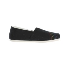 Toms Womens Alpargata Slip On Canvas Fashion Loafers, Black, 5.5