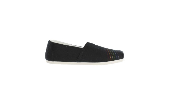  Womens Alpargata Slip On Canvas Fashion Loafers, Black, 5.5