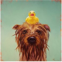 Trademark Fine Art Bath Time by Lucia Hefferna, 24×24, Brown