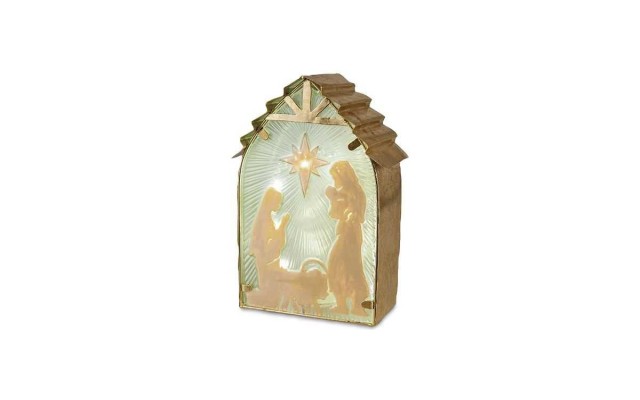  Light Up Nativity (White/Gold)