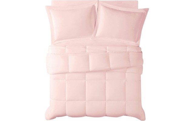  Everyday Antimicrobial 2-Piece Blush Microfiber Twin/Twin XL Down Alternative Comforter Set
