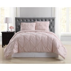 Truly Soft Everyday CS1969BSKG-1500 Pleated Comforter Set, Blush, King