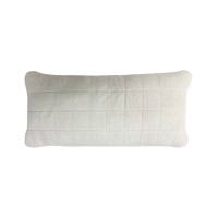 Truly Soft Windowpane Lumbar Decorative Pillow, 14″ x 30″ White