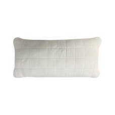Truly Soft Windowpane Lumbar Decorative Pillow, 14″ x 30″ White