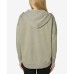  Womens Juniors’ Oversized Quarter-Zip Hoodie, Vetiver, Small