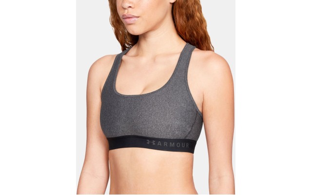  Women’s Threadborne Heathered Sports Bra, Gray, X-Small