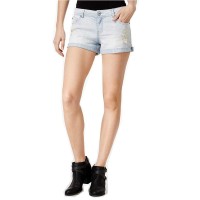 Vanilla Star Girl Juniors’ Ripped Denim Shorts, Empire Sun, 11