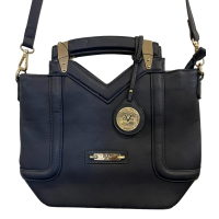 Versace 19-69 Abbigliamento Sportivo SRL Florence Convertible Satchel, Navy