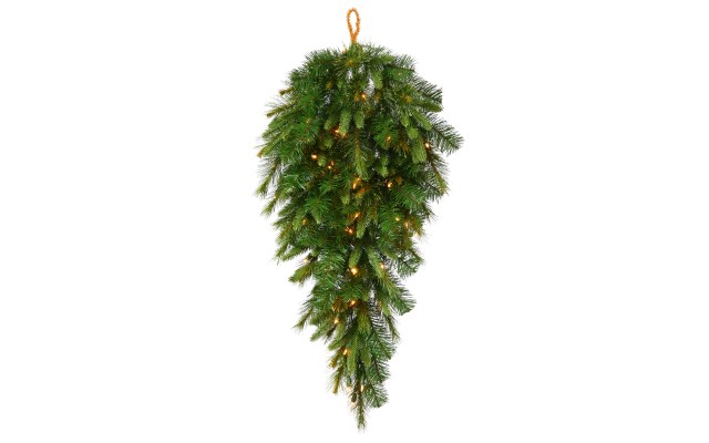  48 inch Cashmere Artificial Christmas Teardrop With 50 Clear Lights