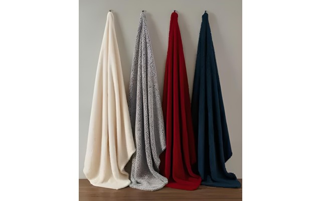  Fireside Sherpa Throw Grey 50×60