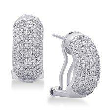 Victoria Townsend Diamond Bombay J-Hoop Earrings (1/2 ct. t.w.) in Sterling Silver18K Gold-Plate