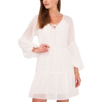 Vince Camuto Tiered Clip Dot Dress, Large