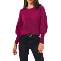 Vince Camuto Women’s Balloon Sleeve Sweater, Frenzy Pink, X-Small