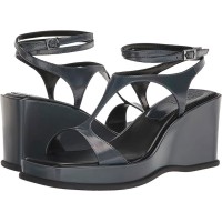 Vince Camuto Women’s Fetemee Ankle Strap Wedge Sandal, Gunmetal, 8