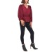  Womens Vneck Puff Sleeve Peplum Top Purple XS