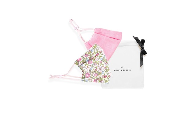 Violet & Brooks 2-Pk. Bridget Face Masks, Pink, 7-3/4