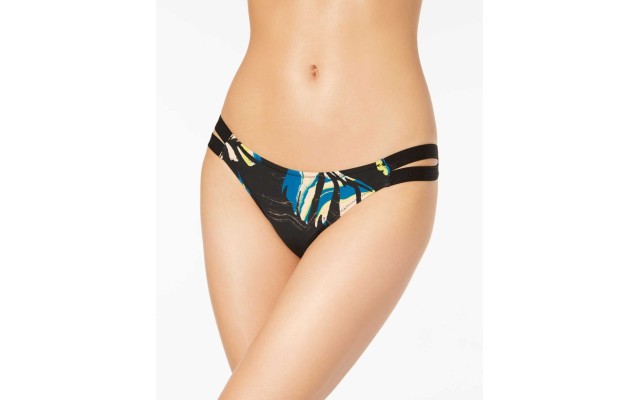  Lost Marbles Cutout Cheeky Bottoms Women’s Swimsuit (Black, Large)