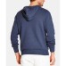 Men’s Hooded Regular Sweater, Blue, Large