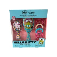 Wet Brush + Goody Detangling Accessory Bundle Hello Kitty Keroppi And Friends Scrunchies Set Kit