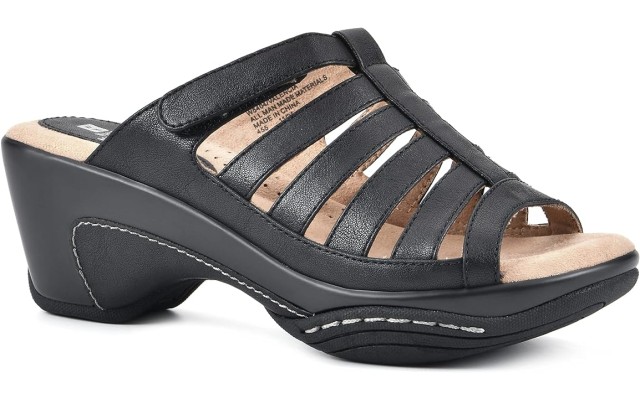  Shoes Valencia Women’s Clog Sandal, Black/Burn/Smooth, 6 M