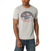 Wrangler Men’s 75 Years Graphic T-Shirt, Gray, M