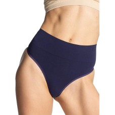 Yummie Liliana Mid Waist Shaping Thong, Navy, Medium/Large