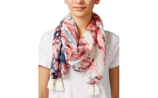  Americana Tassel Womens Scarf