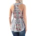  Printed Pintucked Sleeveless T Garden Print, Size Small