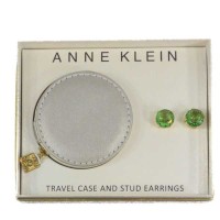 Anne Klein Gold-Tone Faceted Green Stone Green 1SZ 60398696