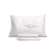 Aq Textiles 800 Thread Count 6 PC. Sheet Set Queen Bedding, Queen, White