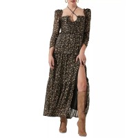 Astr the Label Women’s Lovestruck Dress, Black, Large