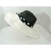  Womens Church Ornate Hat (Black/White, One Size)