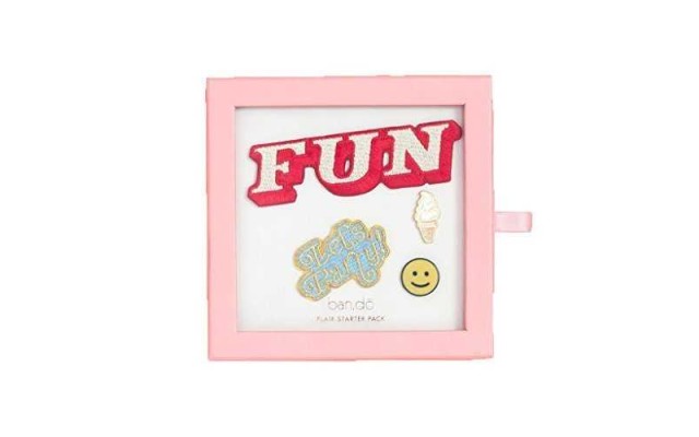  Fun Girls Flair Starter Pack Patches and Pins 4 Piece