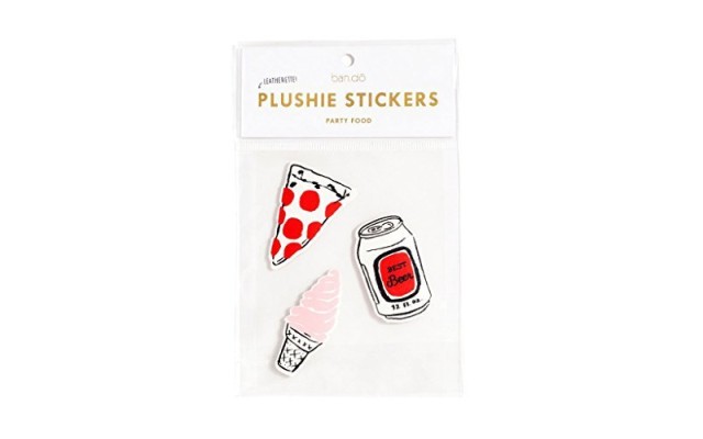  Leatherette Plushie Stickers (Party Food)