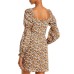  Womens Clarissa Floral Print Mini Dress, Yellow/6