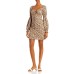  Womens Clarissa Floral Print Mini Dress, Yellow/6