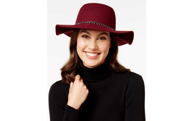 BCBGeneration Dripping With Imitation Pearls Floppy Hat