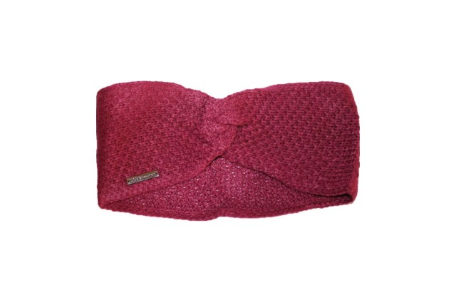  Women’s Everyday Girl Solid Headwrap in Zip Pouch, Wine Berry, One Size