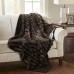  Brown Solid Print Polyester Cordless Electric Blankets, Brown, 50 x 70