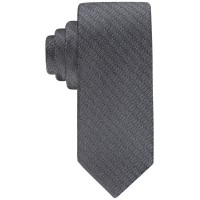 Calvin Klein Men’s Honeycomb Solid Tie, Charcoal