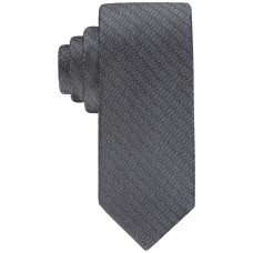 Calvin Klein Men’s Honeycomb Solid Tie, Charcoal