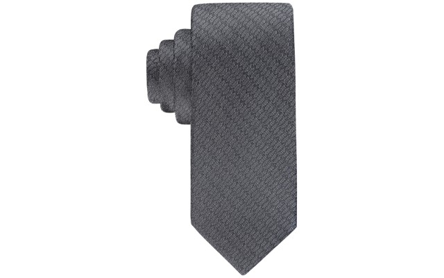  Men’s Honeycomb Solid Tie, Charcoal