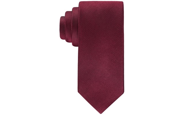  Men’s Silky Solid Tie – Burgundy