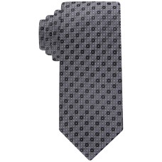 Calvin Klein Men’s Textured Dots Tie – Charcoal